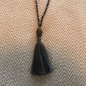 Long Beaded Buddha Head Necklace
